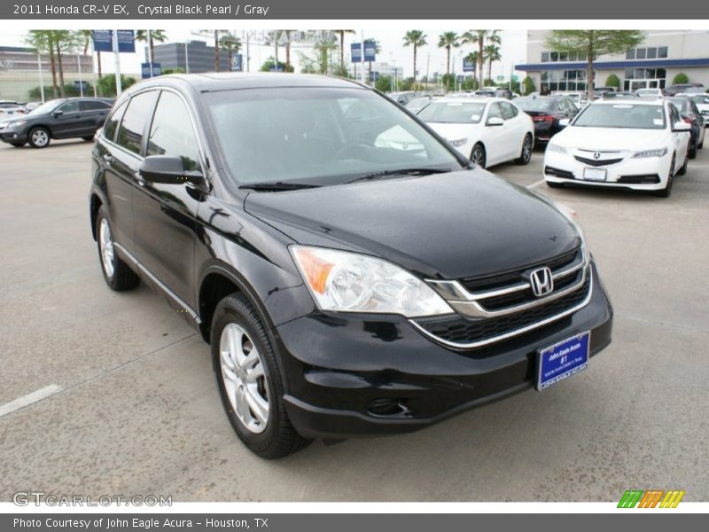 Crystal Black Pearl / Gray 2011 Honda CR-V EX