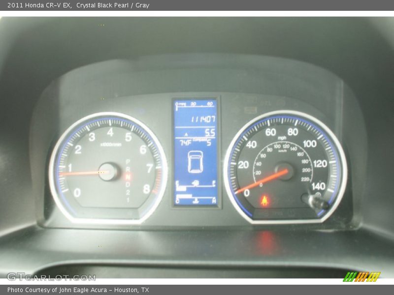 Crystal Black Pearl / Gray 2011 Honda CR-V EX