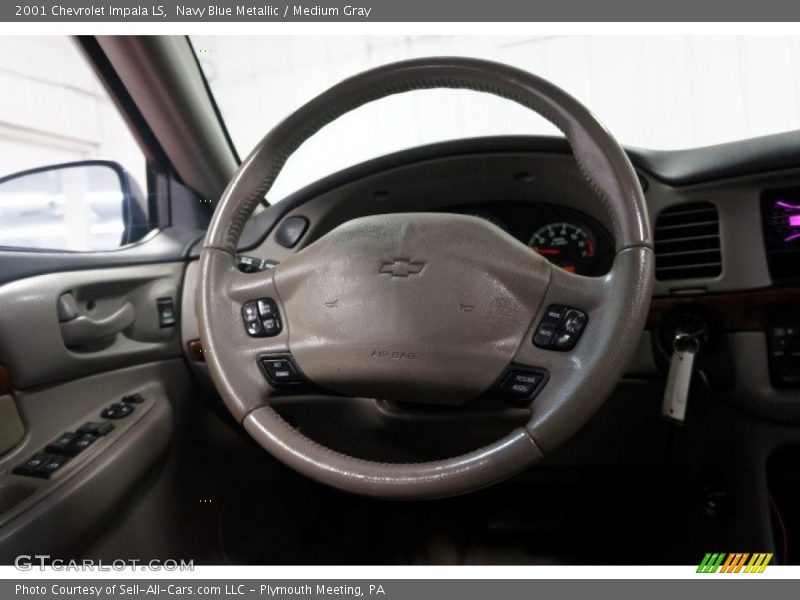 Navy Blue Metallic / Medium Gray 2001 Chevrolet Impala LS