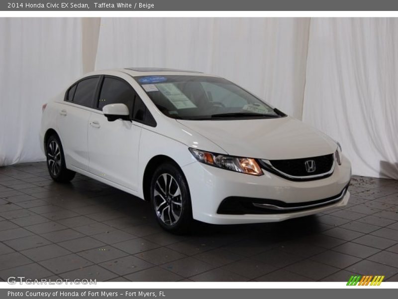 Taffeta White / Beige 2014 Honda Civic EX Sedan