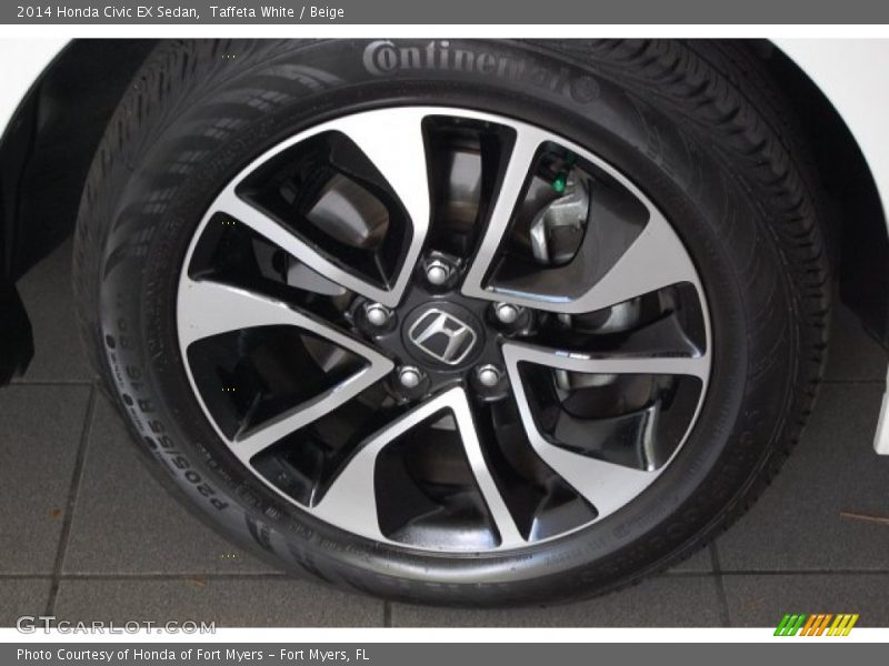 Taffeta White / Beige 2014 Honda Civic EX Sedan