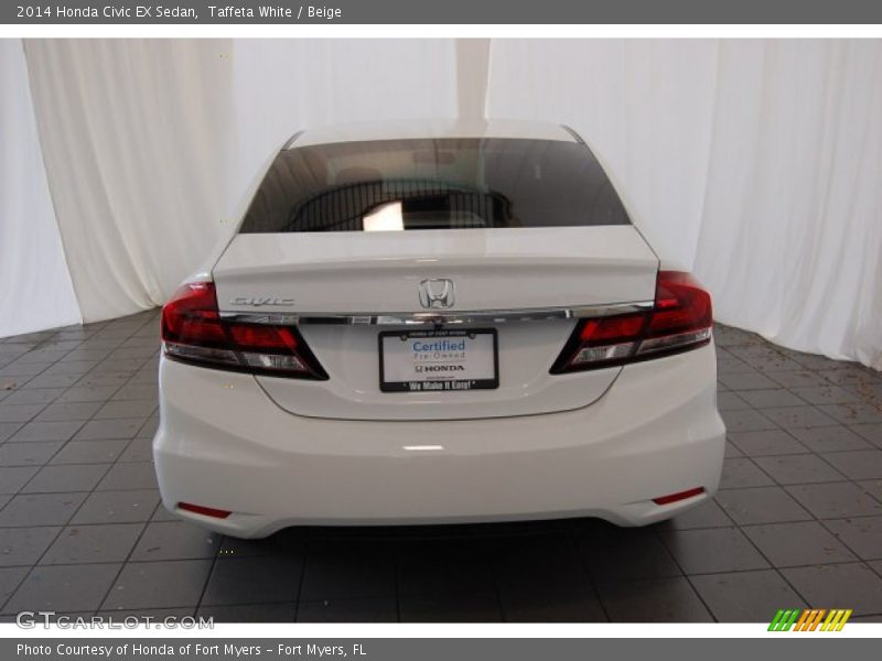 Taffeta White / Beige 2014 Honda Civic EX Sedan
