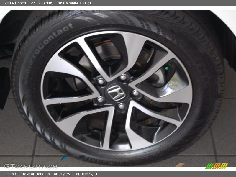 Taffeta White / Beige 2014 Honda Civic EX Sedan