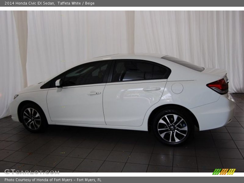 Taffeta White / Beige 2014 Honda Civic EX Sedan
