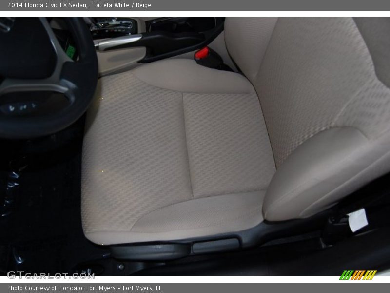 Taffeta White / Beige 2014 Honda Civic EX Sedan