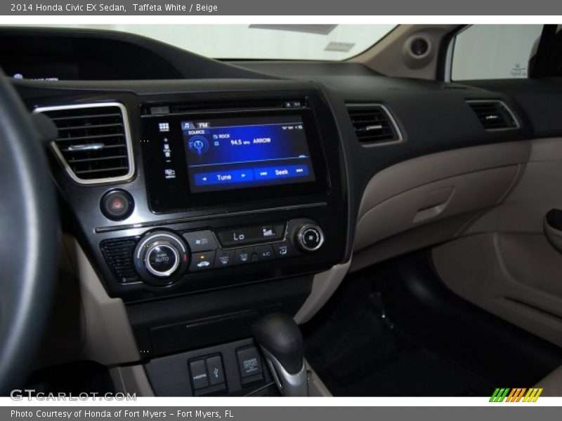 Taffeta White / Beige 2014 Honda Civic EX Sedan