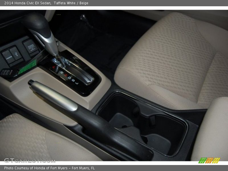 Taffeta White / Beige 2014 Honda Civic EX Sedan