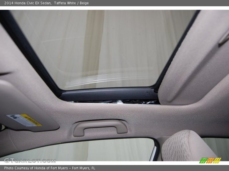 Taffeta White / Beige 2014 Honda Civic EX Sedan