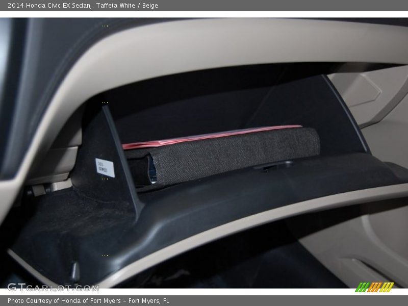 Taffeta White / Beige 2014 Honda Civic EX Sedan