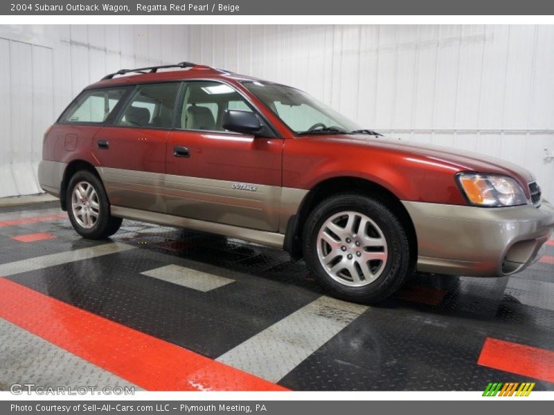 Regatta Red Pearl / Beige 2004 Subaru Outback Wagon