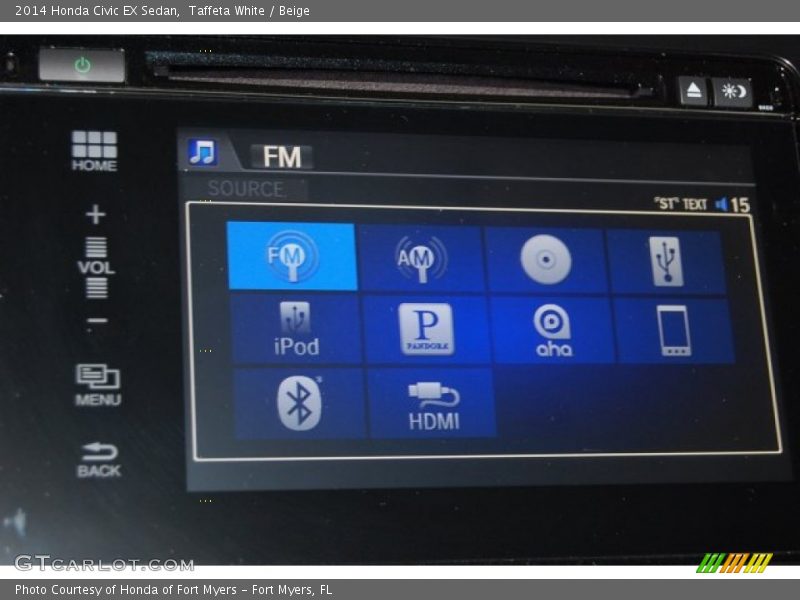 Taffeta White / Beige 2014 Honda Civic EX Sedan