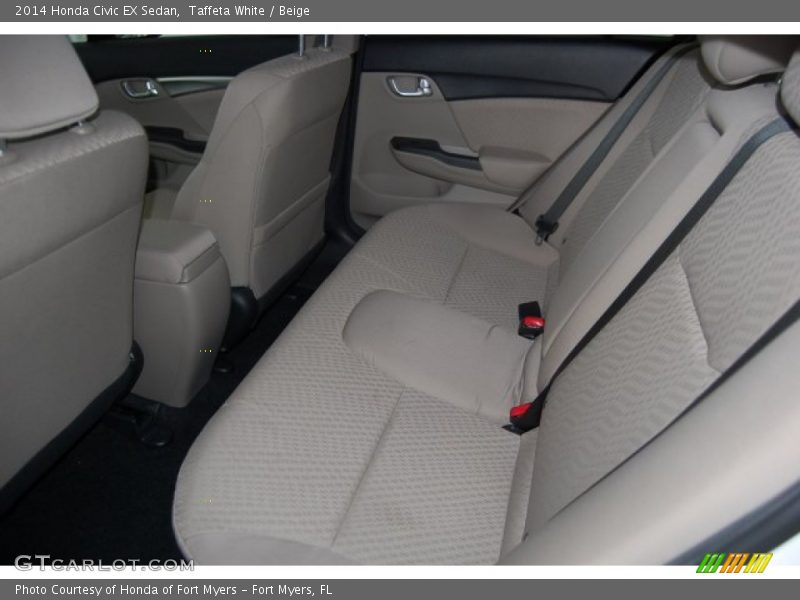 Taffeta White / Beige 2014 Honda Civic EX Sedan