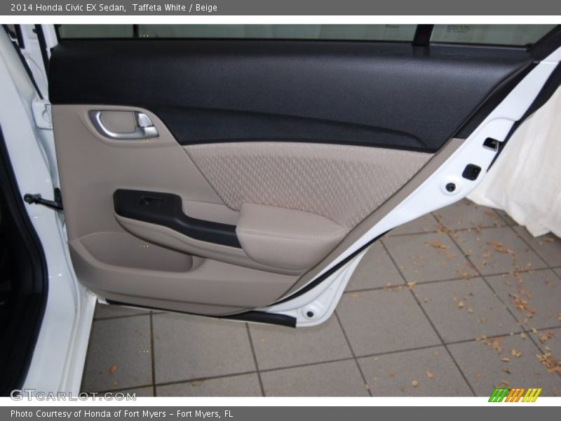 Taffeta White / Beige 2014 Honda Civic EX Sedan