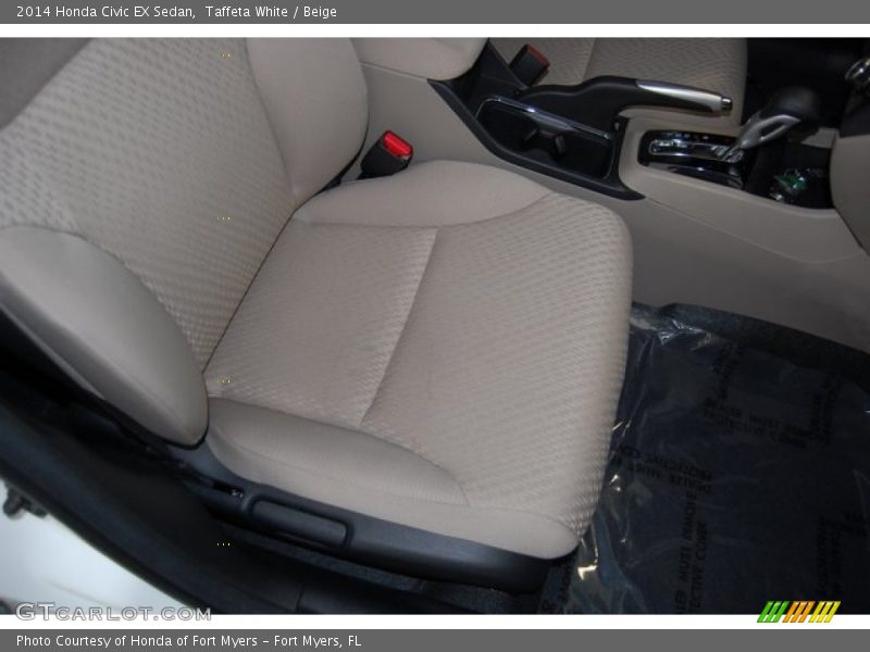 Taffeta White / Beige 2014 Honda Civic EX Sedan