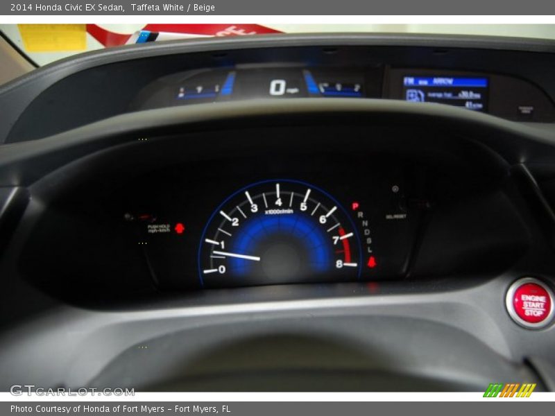 Taffeta White / Beige 2014 Honda Civic EX Sedan