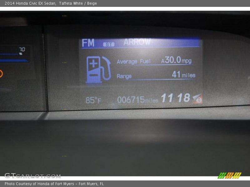 Taffeta White / Beige 2014 Honda Civic EX Sedan