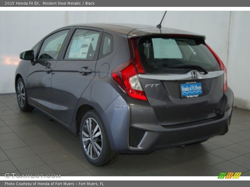Modern Steel Metallic / Black 2015 Honda Fit EX