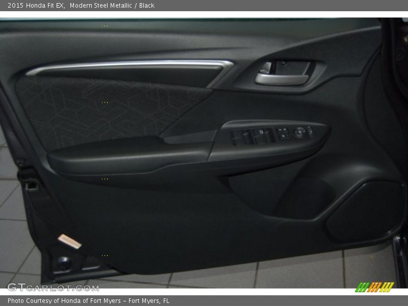 Modern Steel Metallic / Black 2015 Honda Fit EX