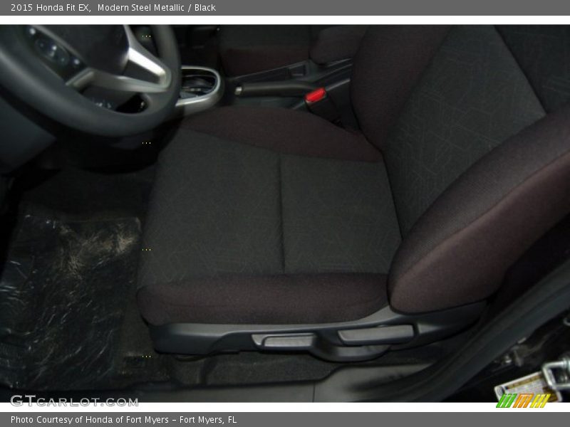 Modern Steel Metallic / Black 2015 Honda Fit EX