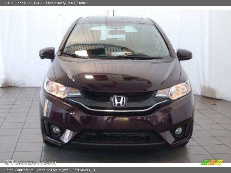 Passion Berry Pearl / Black 2015 Honda Fit EX-L