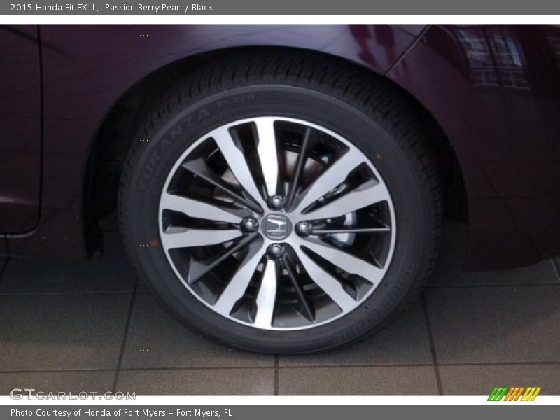Passion Berry Pearl / Black 2015 Honda Fit EX-L
