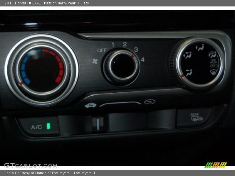 Passion Berry Pearl / Black 2015 Honda Fit EX-L