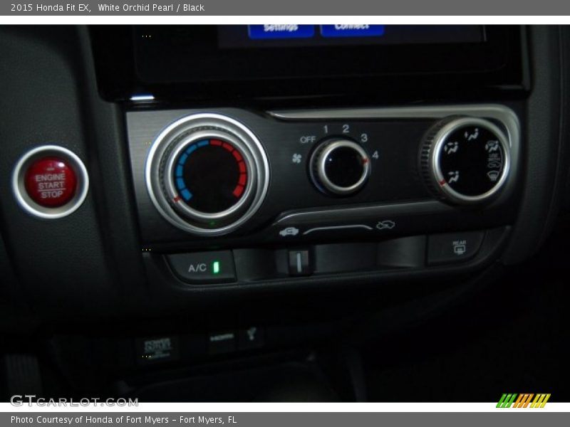 White Orchid Pearl / Black 2015 Honda Fit EX