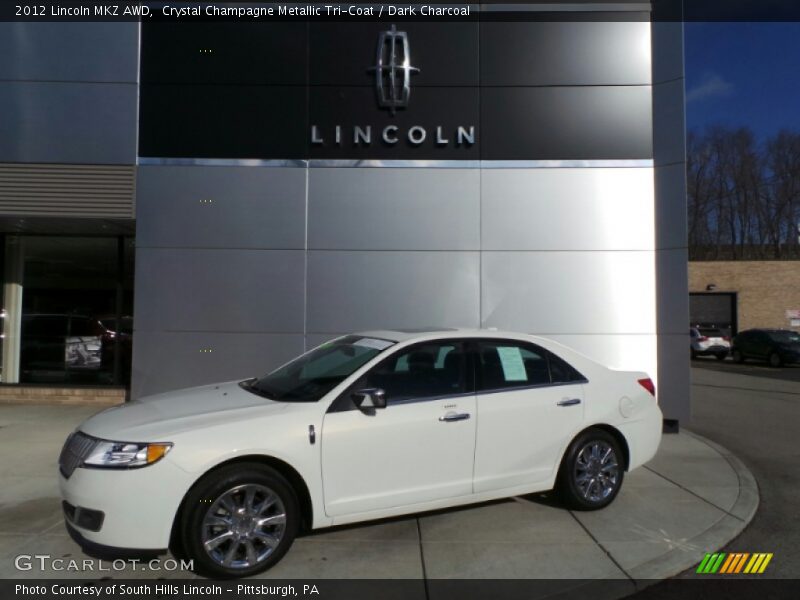 Crystal Champagne Metallic Tri-Coat / Dark Charcoal 2012 Lincoln MKZ AWD