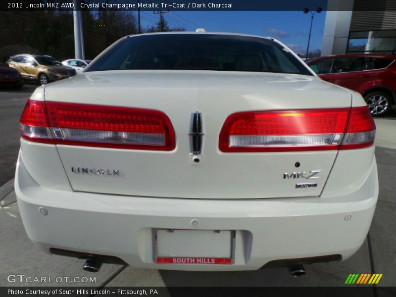 Crystal Champagne Metallic Tri-Coat / Dark Charcoal 2012 Lincoln MKZ AWD