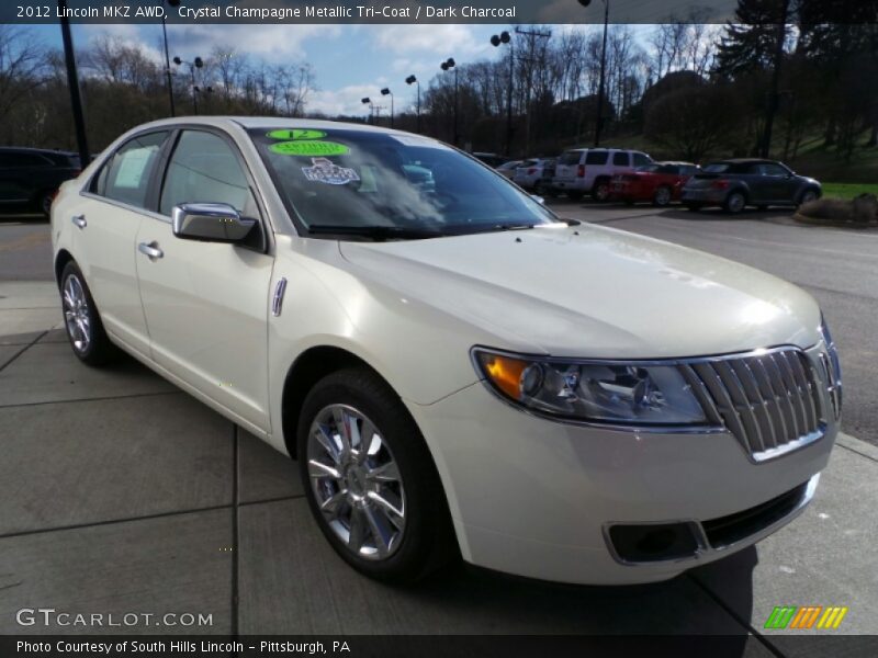 Crystal Champagne Metallic Tri-Coat / Dark Charcoal 2012 Lincoln MKZ AWD