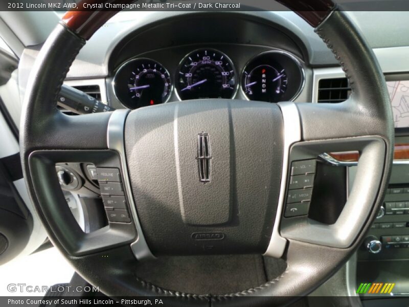 Crystal Champagne Metallic Tri-Coat / Dark Charcoal 2012 Lincoln MKZ AWD