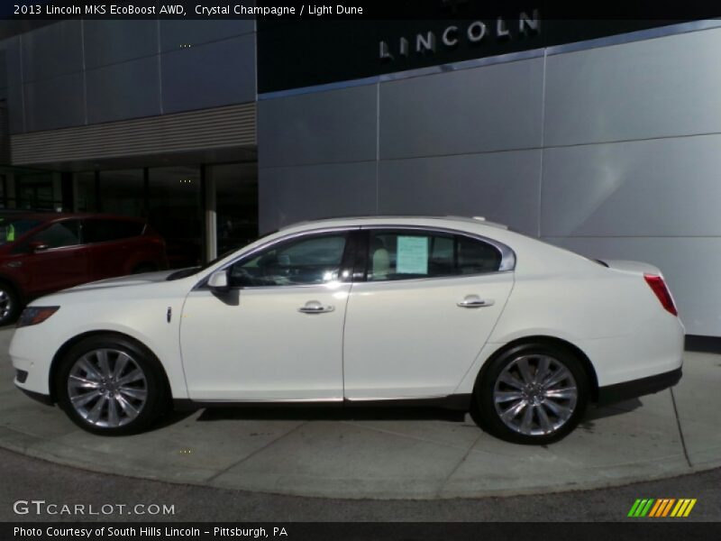 Crystal Champagne / Light Dune 2013 Lincoln MKS EcoBoost AWD