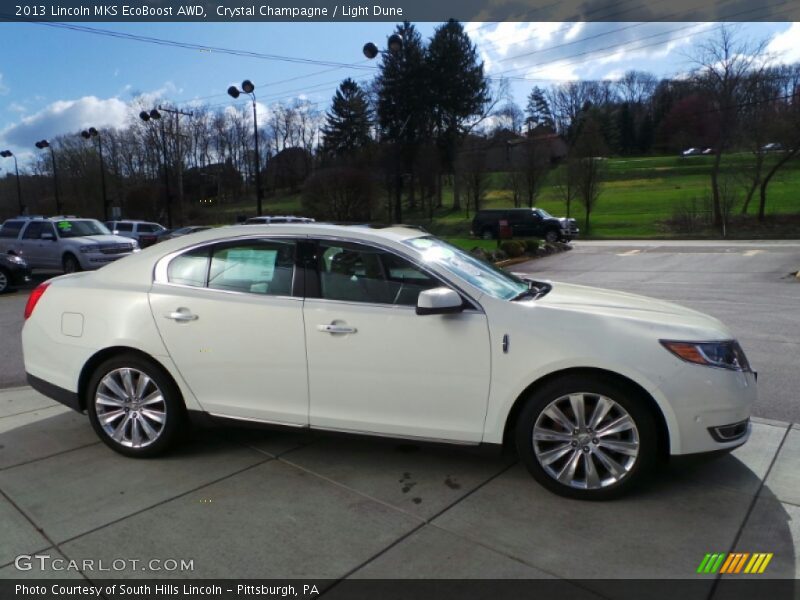 Crystal Champagne / Light Dune 2013 Lincoln MKS EcoBoost AWD