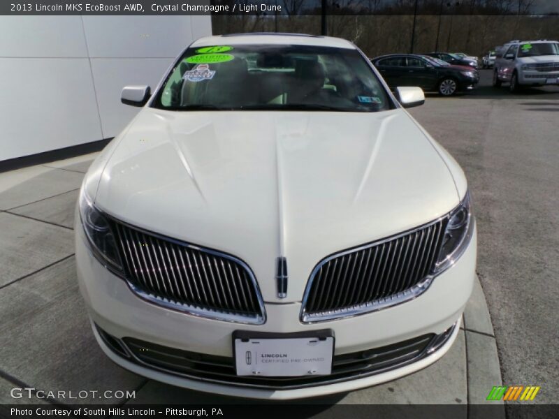 Crystal Champagne / Light Dune 2013 Lincoln MKS EcoBoost AWD