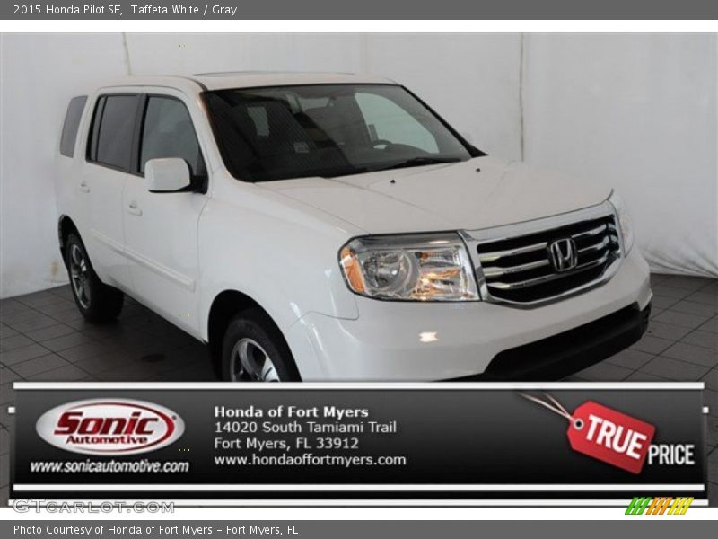 Taffeta White / Gray 2015 Honda Pilot SE