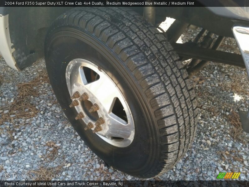 Medium Wedgewood Blue Metallic / Medium Flint 2004 Ford F350 Super Duty XLT Crew Cab 4x4 Dually