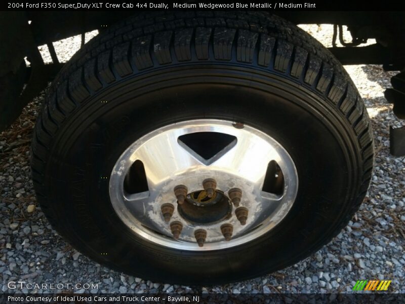 Medium Wedgewood Blue Metallic / Medium Flint 2004 Ford F350 Super Duty XLT Crew Cab 4x4 Dually