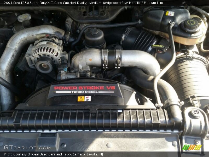 Medium Wedgewood Blue Metallic / Medium Flint 2004 Ford F350 Super Duty XLT Crew Cab 4x4 Dually