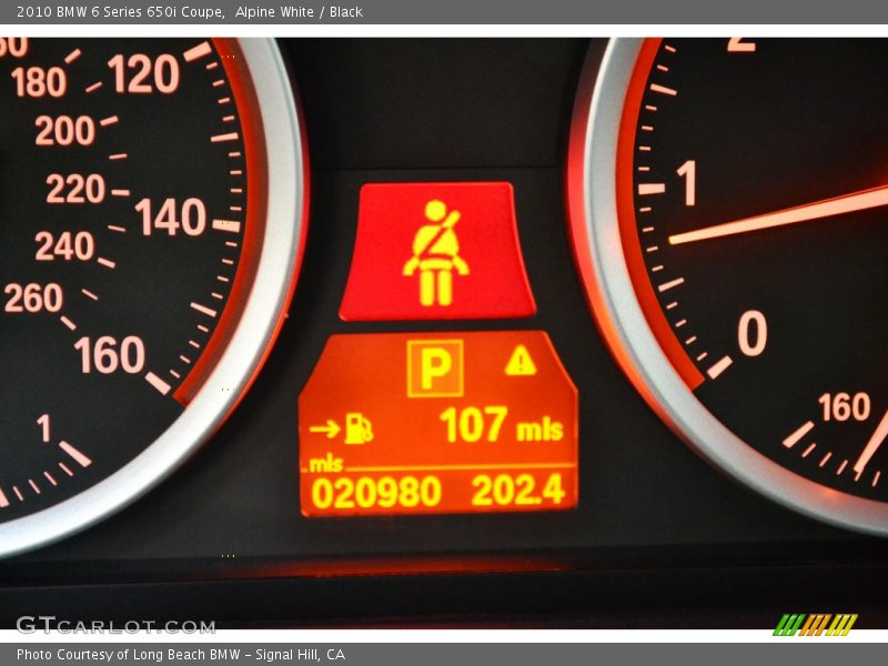 Alpine White / Black 2010 BMW 6 Series 650i Coupe