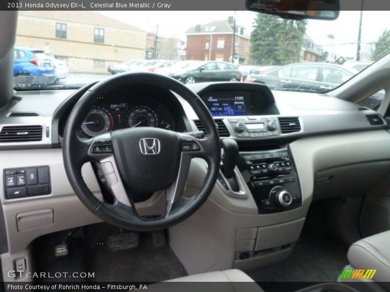 Celestial Blue Metallic / Gray 2013 Honda Odyssey EX-L