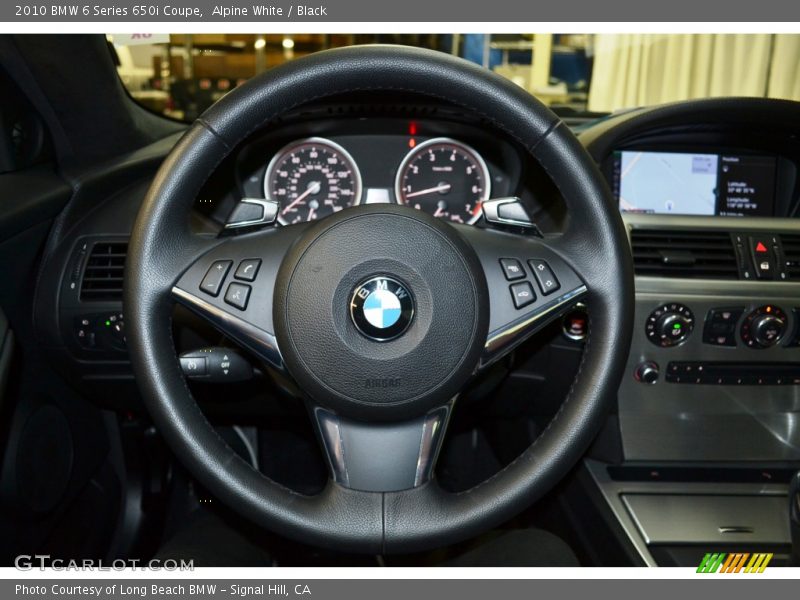 Alpine White / Black 2010 BMW 6 Series 650i Coupe