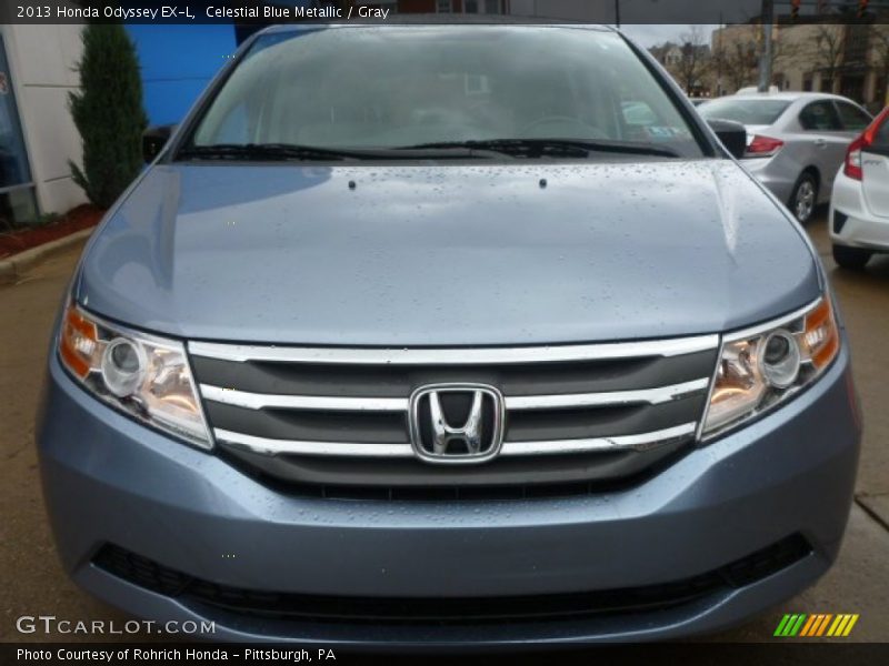 Celestial Blue Metallic / Gray 2013 Honda Odyssey EX-L