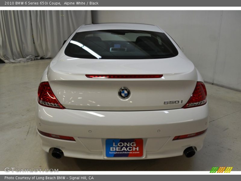 Alpine White / Black 2010 BMW 6 Series 650i Coupe
