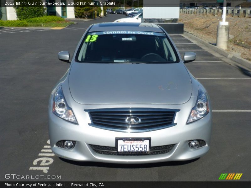 Liquid Platinum / Graphite 2013 Infiniti G 37 Journey Sedan