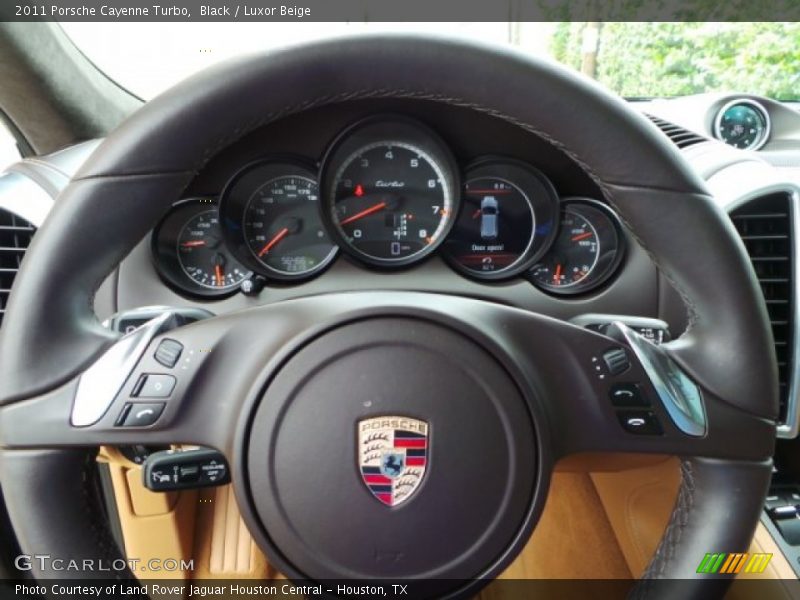 Black / Luxor Beige 2011 Porsche Cayenne Turbo