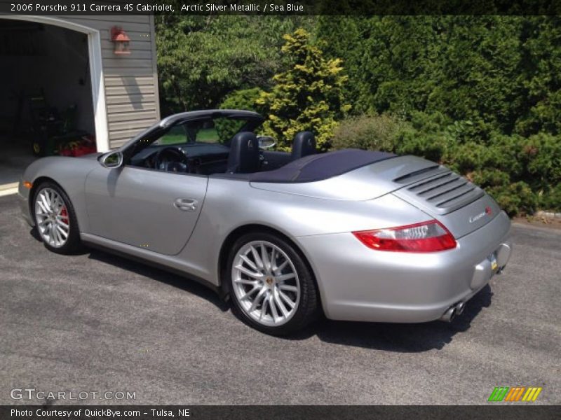 Arctic Silver Metallic / Sea Blue 2006 Porsche 911 Carrera 4S Cabriolet