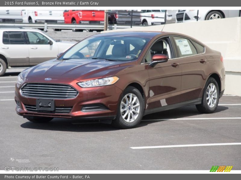 Bronze Fire Metallic / Earth Gray 2015 Ford Fusion S