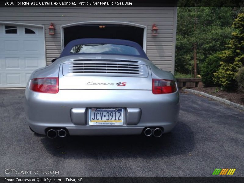 Arctic Silver Metallic / Sea Blue 2006 Porsche 911 Carrera 4S Cabriolet