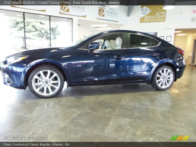 Deep Crystal Blue Mica / Almond 2015 Mazda MAZDA3 s Grand Touring 4 Door