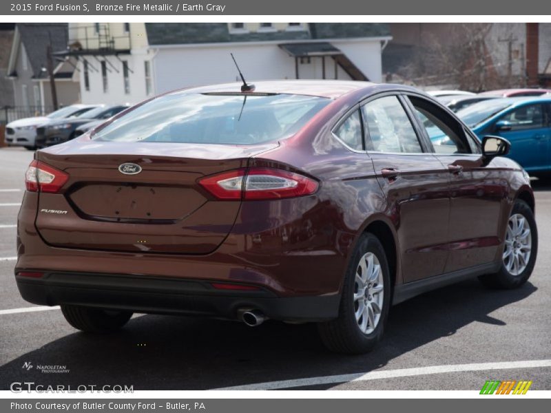 Bronze Fire Metallic / Earth Gray 2015 Ford Fusion S